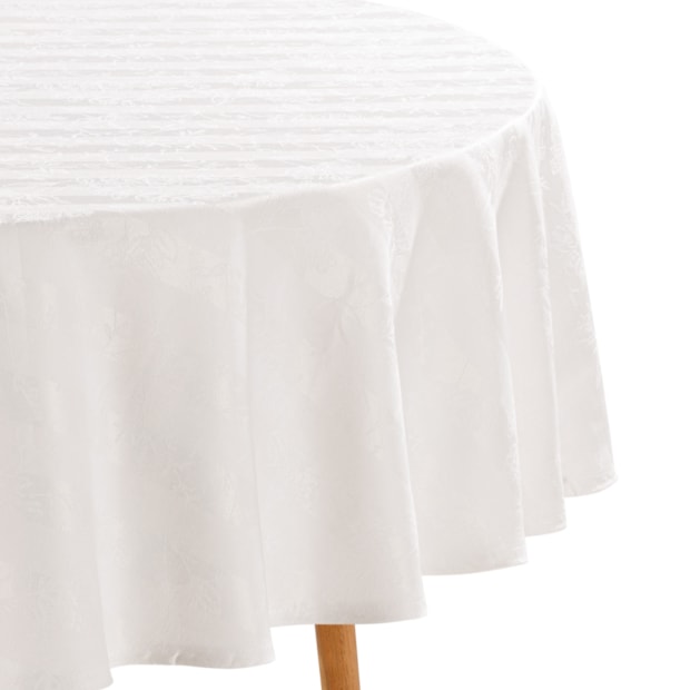 Toalha de Mesa Redonda Karsten Jacquard Sempre Limpa Campestre 6 Lugares 1,78m