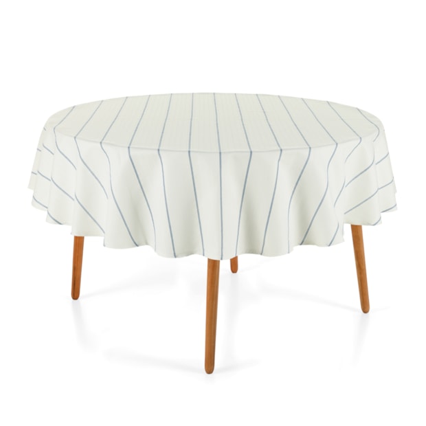 Toalha de Mesa Redonda Karsten Jacquard Sempre Limpa Royale 6 Lugares 1,78m