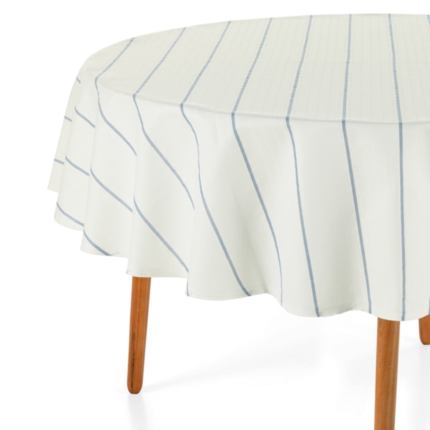 Toalha de Mesa Redonda Karsten Jacquard Sempre Limpa Royale 6 Lugares 1,78m