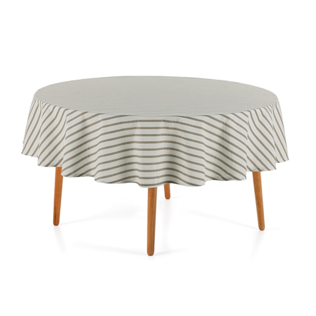 Toalha de Mesa Redonda Karsten Jacquard Sempre Limpa Zaira 6 Lugares 1,78m