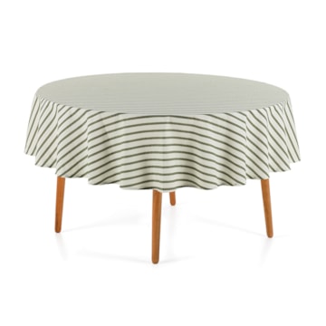 Toalha de Mesa Redonda Karsten Jacquard Sempre Limpa Zaira 6 Lugares 1,78m