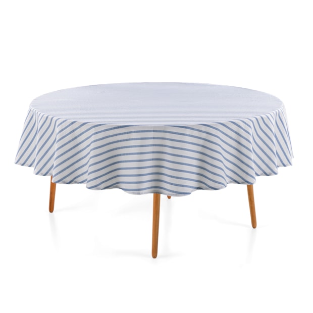 Toalha de Mesa Redonda Karsten Jacquard Sempre Limpa Zaira 6 Lugares 1,78m