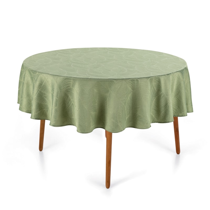 Toalha de Mesa Redonda Karsten Jacquard Tilia 4 Lugares 1,60m