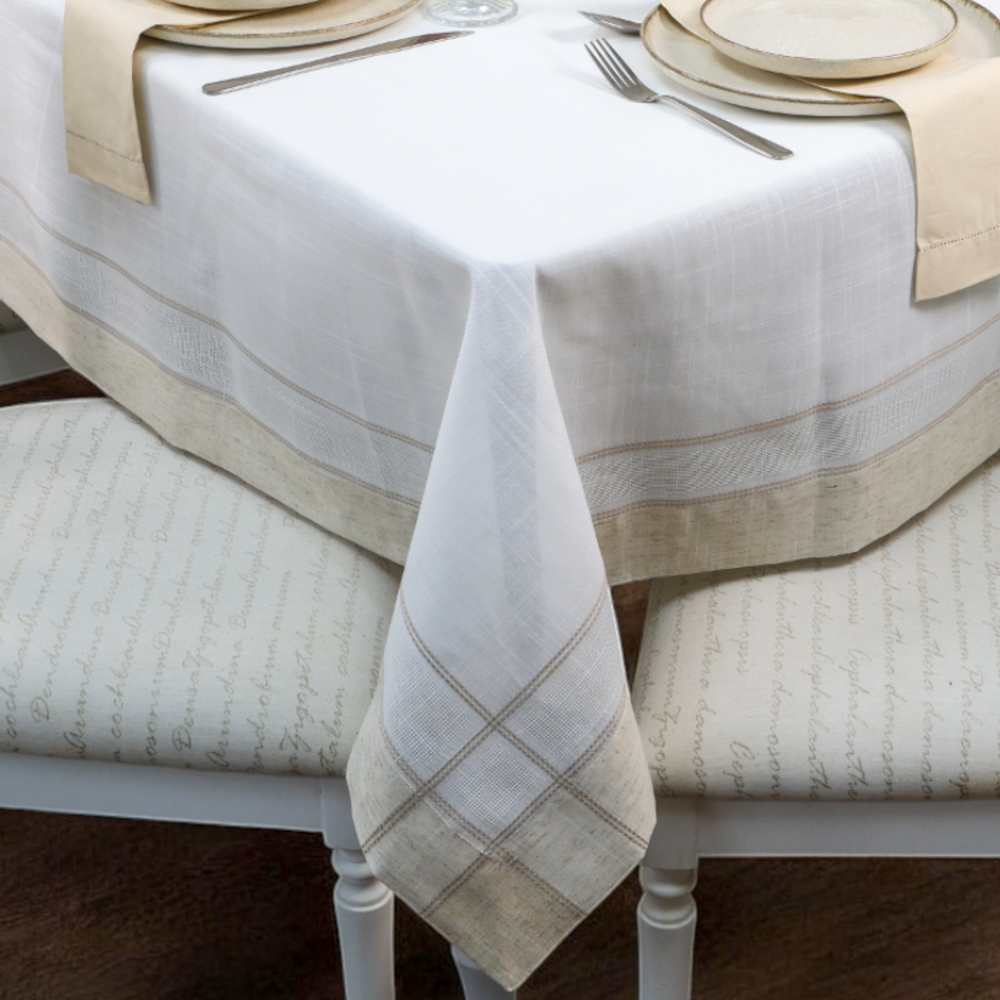 Toalha de Mesa Retangular Charmy Linen 6 Lugares 1,60m x 2,10m
