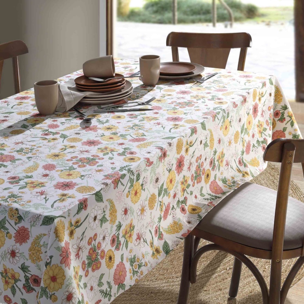 Toalha de Mesa Retangular Dohler Clean Athenas Elane 6 Lugares 1,40m x 2,10m