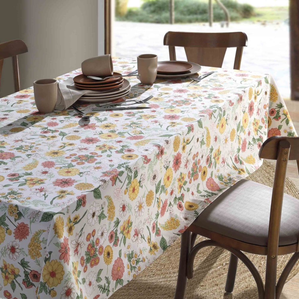 Toalha de Mesa Retangular Dohler Clean Athenas Elane 8 Lugares 1,60m x 2,50m