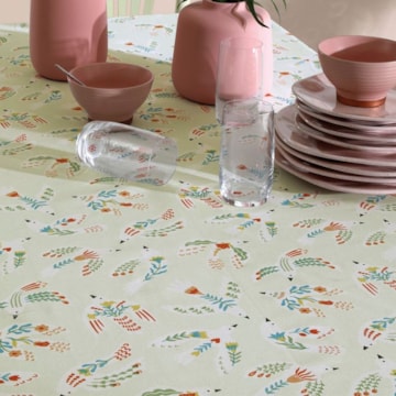 Toalha de Mesa Retangular Dohler Clean Athenas Erica 8 Lugares 1,60m x 2,50m
