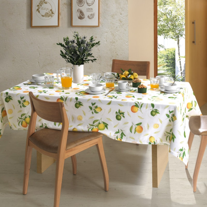 Toalha de Mesa Retangular Dohler Clean Athenas Isa 8 Lugares 1,60m x 2