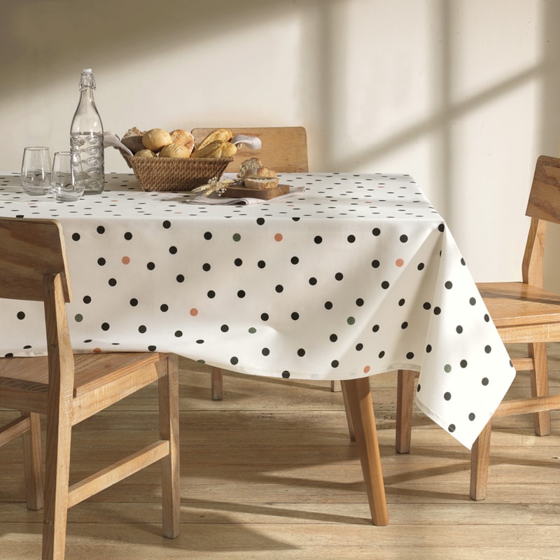 Toalha de Mesa Retangular Dohler Clean Athenas Menu 6 Lugares 1,40m x