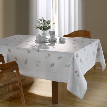 Toalha de Mesa Retangular Dohler Clean Diana 8 Lugares 100% Algodão 1,60m x 2,70m