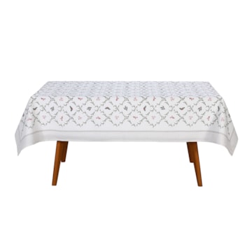 Toalha de Mesa Retangular Dohler Clean Estampado Digital Trama Natalina 6 Lugares 1,40m x 2,10m
