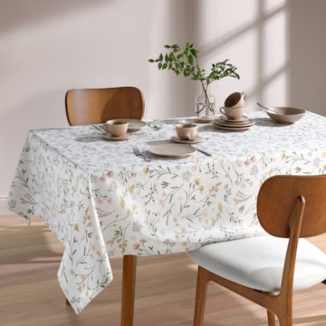 Toalha de Mesa Retangular Dohler Clean Florência 6 Lugares 1,40m x 2,10m