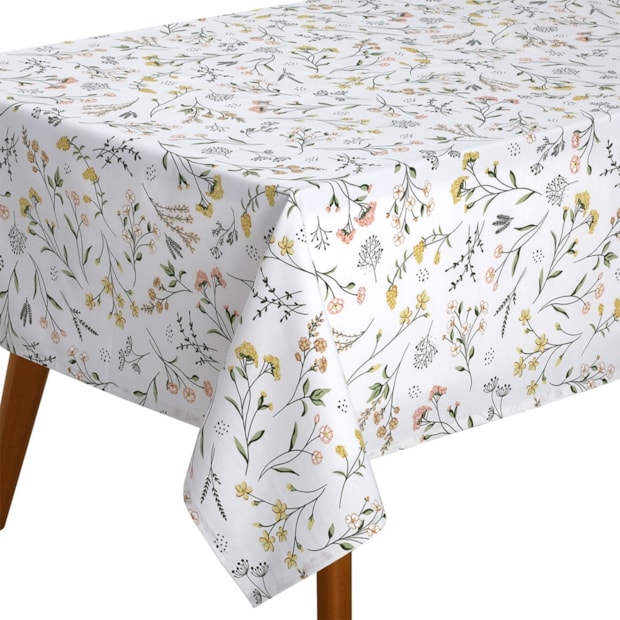 Toalha de Mesa Retangular Dohler Clean Florência 6 Lugares 1,40m x 2,10m