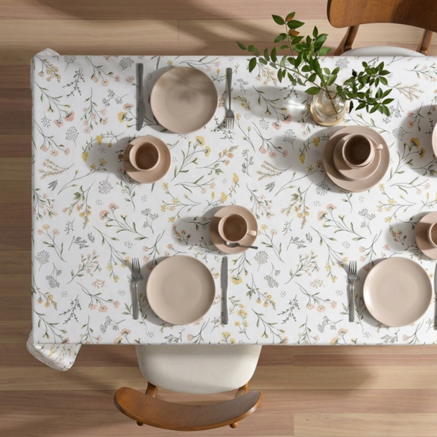 Toalha de Mesa Retangular Dohler Clean Florência 6 Lugares 1,40m x 2,10m