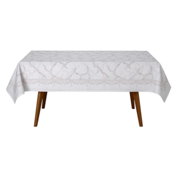 Toalha de Mesa Retangular Dohler Clean Iris 6 Lugares 1,40m x 2,10m