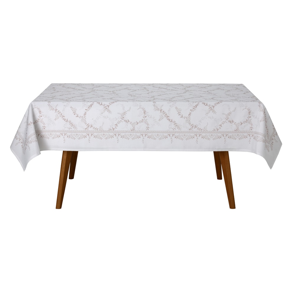 Toalha de Mesa Retangular Dohler Clean Iris 8 Lugares 1,60m x 2,70m