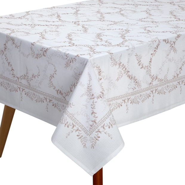 Toalha de Mesa Retangular Dohler Clean Iris 8 Lugares 1,60m x 2,70m