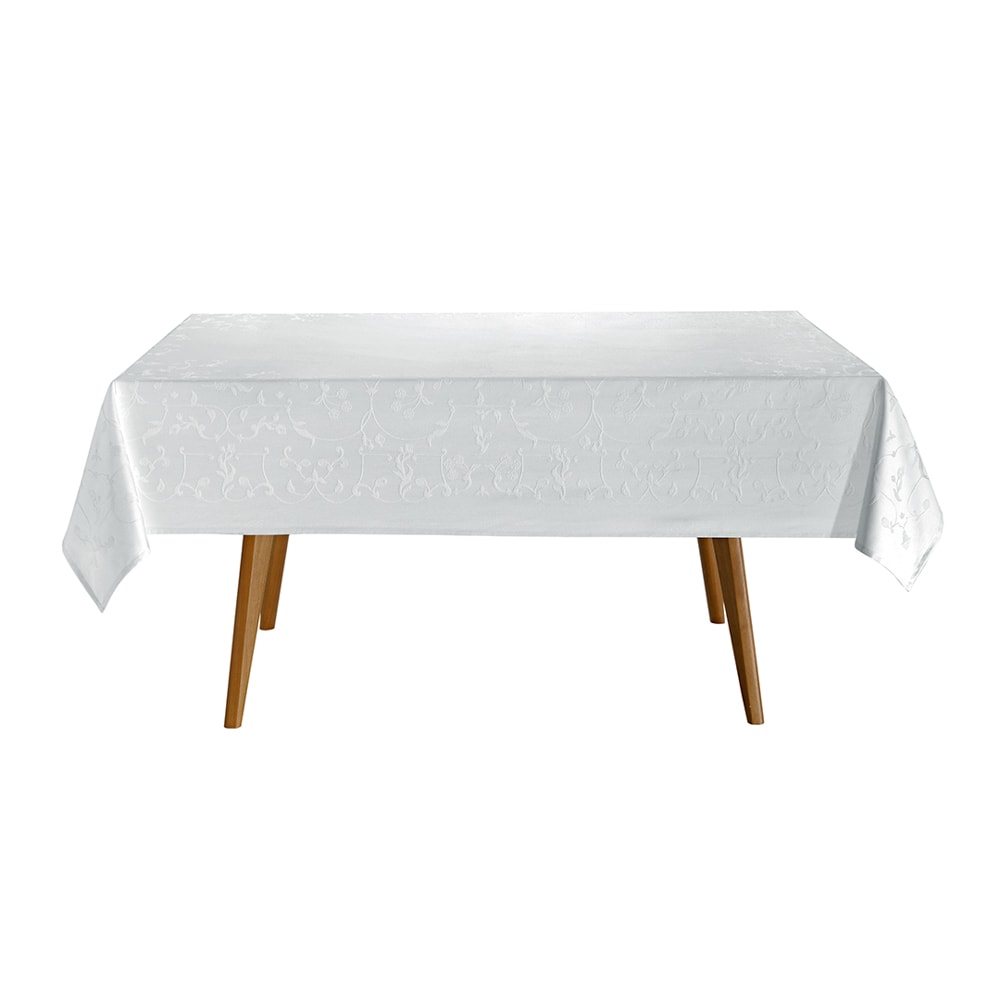 Toalha de Mesa Retangular Dohler Clean Jacquard Aurora 6 Lugares 100% Algodão 1,54m x 2,24m