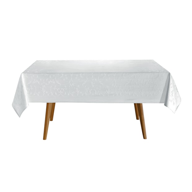 Toalha de Mesa Retangular Dohler Clean Jacquard Aurora 8 Lugares 100% Algodão 1,54m x 2,64m