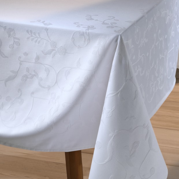Toalha de Mesa Retangular Dohler Clean Jacquard Aurora 8 Lugares 100% Algodão 1,54m x 2,64m