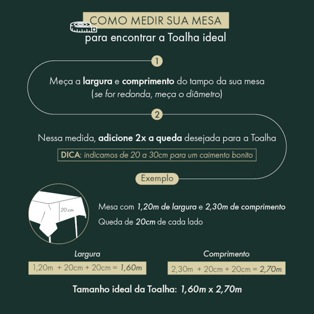 Toalha de Mesa Retangular Dohler Clean Jacquard Aurora 8 Lugares 100% Algodão 1,54m x 2,64m