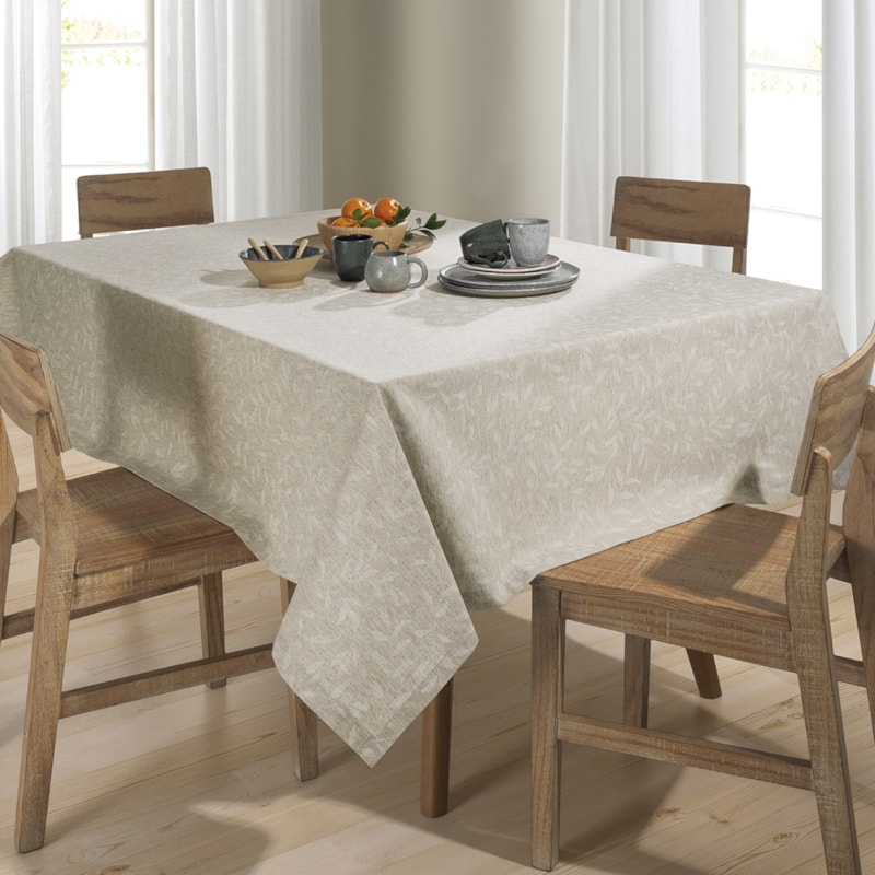Toalha de Mesa Retangular Dohler Clean Linhares Pauline c/ Linho 6 Lug