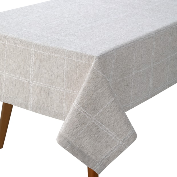 Toalha de Mesa Retangular Dohler Clean Linhares Yasmin c/ Linho 8 Lugares 1,60m x 2,70m