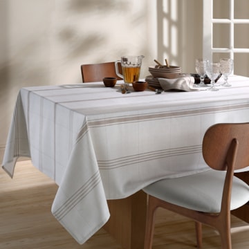 Toalha de Mesa Retangular Dohler Clean Nina 6 Lugares 100% Algodão 1,60m x 2,30m