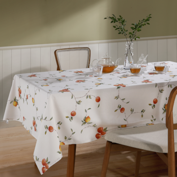 Toalha de Mesa Retangular Dohler Clean Pêssegos 6 Lugares 1,40m x 2,10m