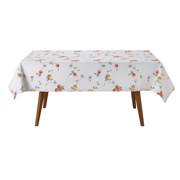 Toalha de Mesa Retangular Dohler Clean Pêssegos 6 Lugares 1,40m x 2,10m