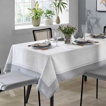 Toalha de Mesa Retangular Dohler Clean Renova Estampado Digital Alicia 8 Lugares 1,60m x 2,70m
