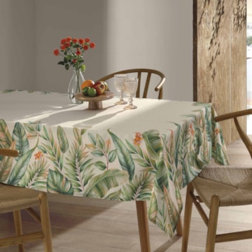 Toalha de Mesa Retangular Dohler Clean Renova Estampado Digital Hércules 8 Lugares 1,60m x 2,70m