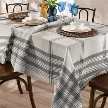 Toalha de Mesa Retangular Dohler Clean Renova Estampado Digital Luna 8 Lugares 1,60m x 2,70m