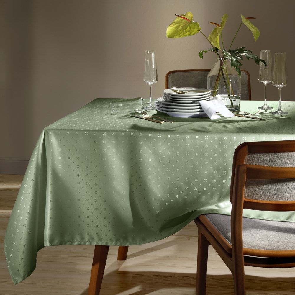 Toalha de Mesa Retangular Dohler Jacquard Cindy 8 Lugares 1,60m x 2,70m