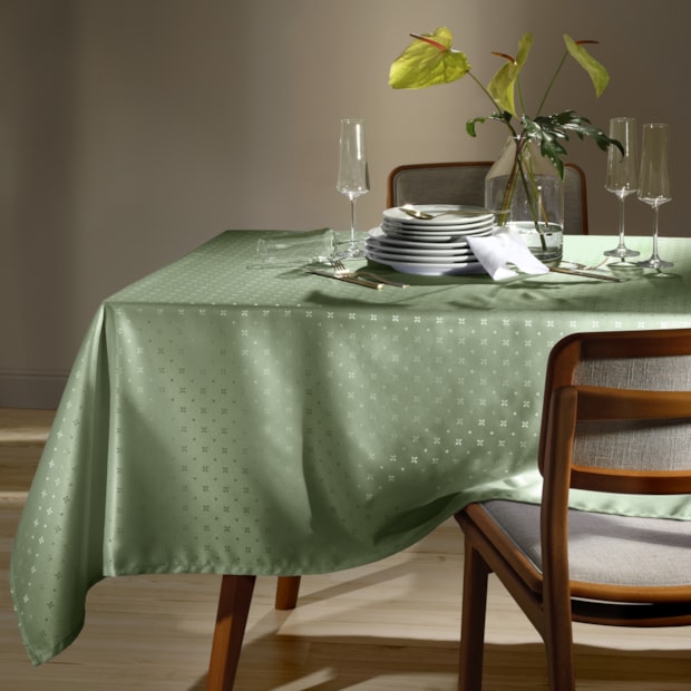 Toalha de Mesa Retangular Dohler Jacquard Cindy 8 Lugares 1,60m x 2,70m