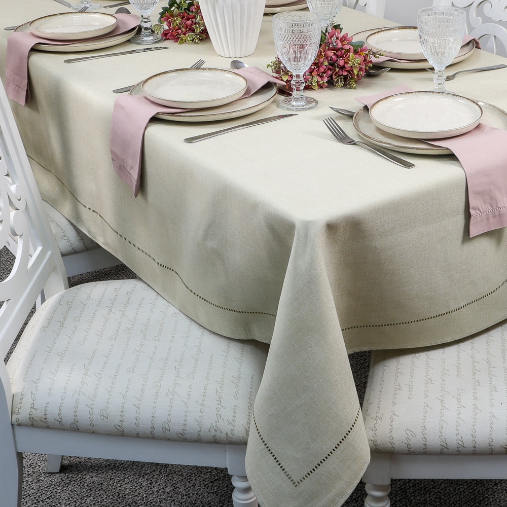 Toalha de Mesa Retangular Glamour Linen 8 Lugares 1,60m x 2,60m