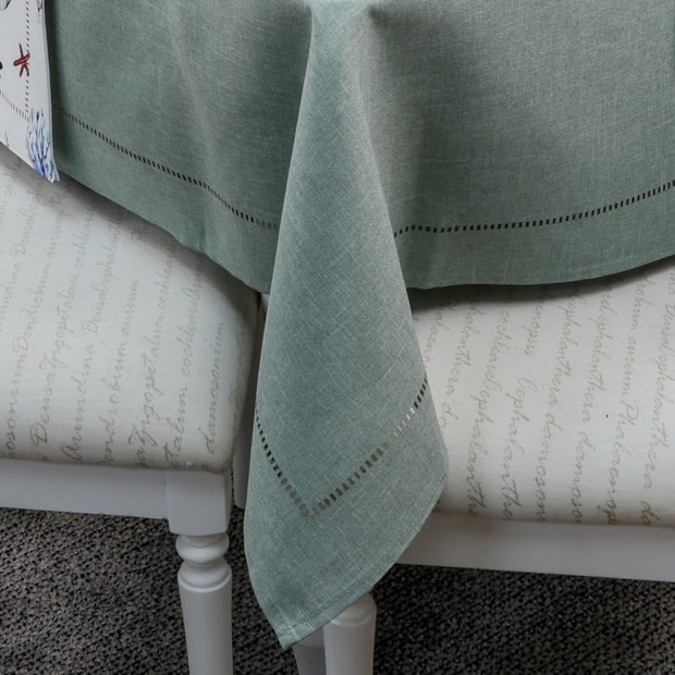 Toalha de Mesa Retangular Glamour Verde Star 12 Lugares 1,60m x 3,20m