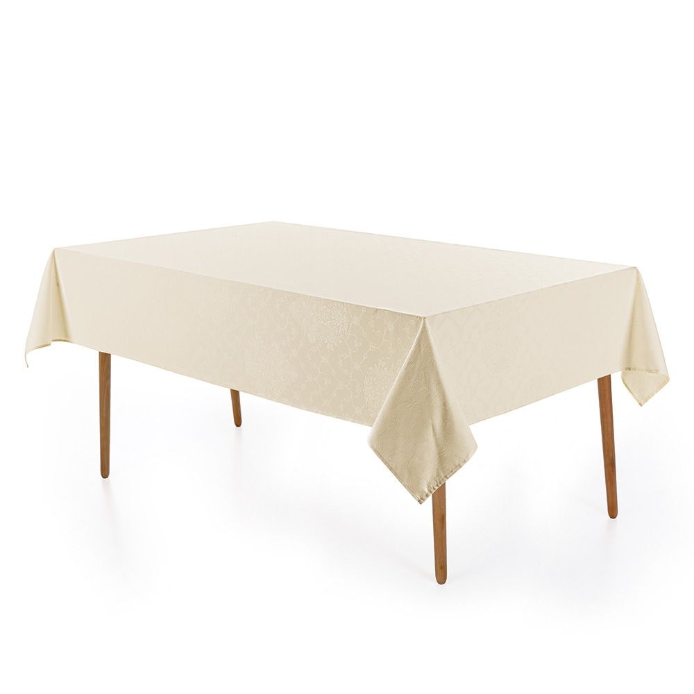 Toalha de Mesa Retangular Karsten Alamanda Jacquard 6 Lugares 1,60m x 2,20m