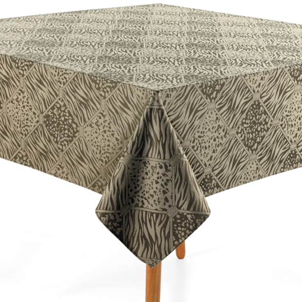 Toalha de Mesa Retangular Karsten Celebra Savana Lava Fácil 6 Lugares 1,80m x 2,20m