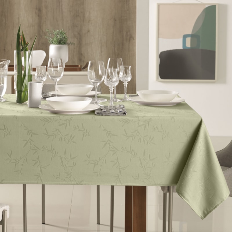 Toalha de Mesa Retangular Karsten Celebra Veríssimo Easy Wash 8 Lugare
