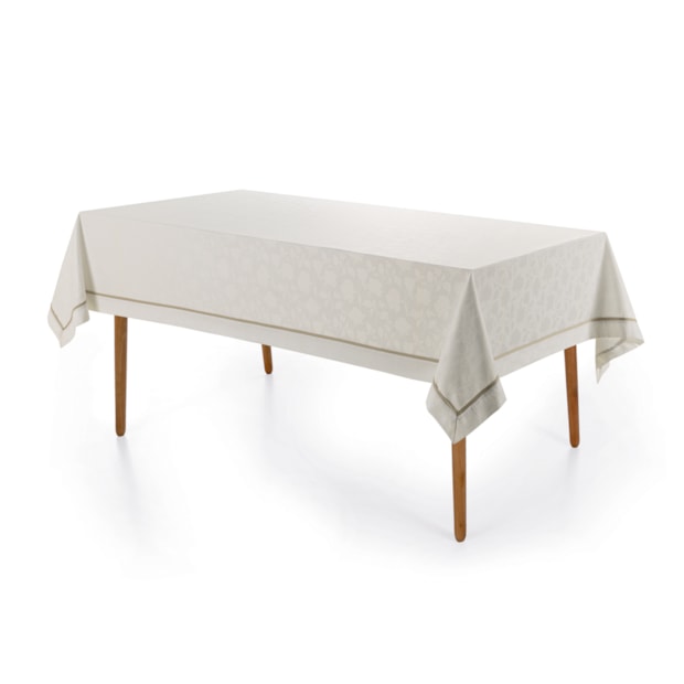 Toalha de Mesa Retangular Karsten Jacquard Celebra Antoni Easy Wash 6 Lugares 1,65m x 2,20m