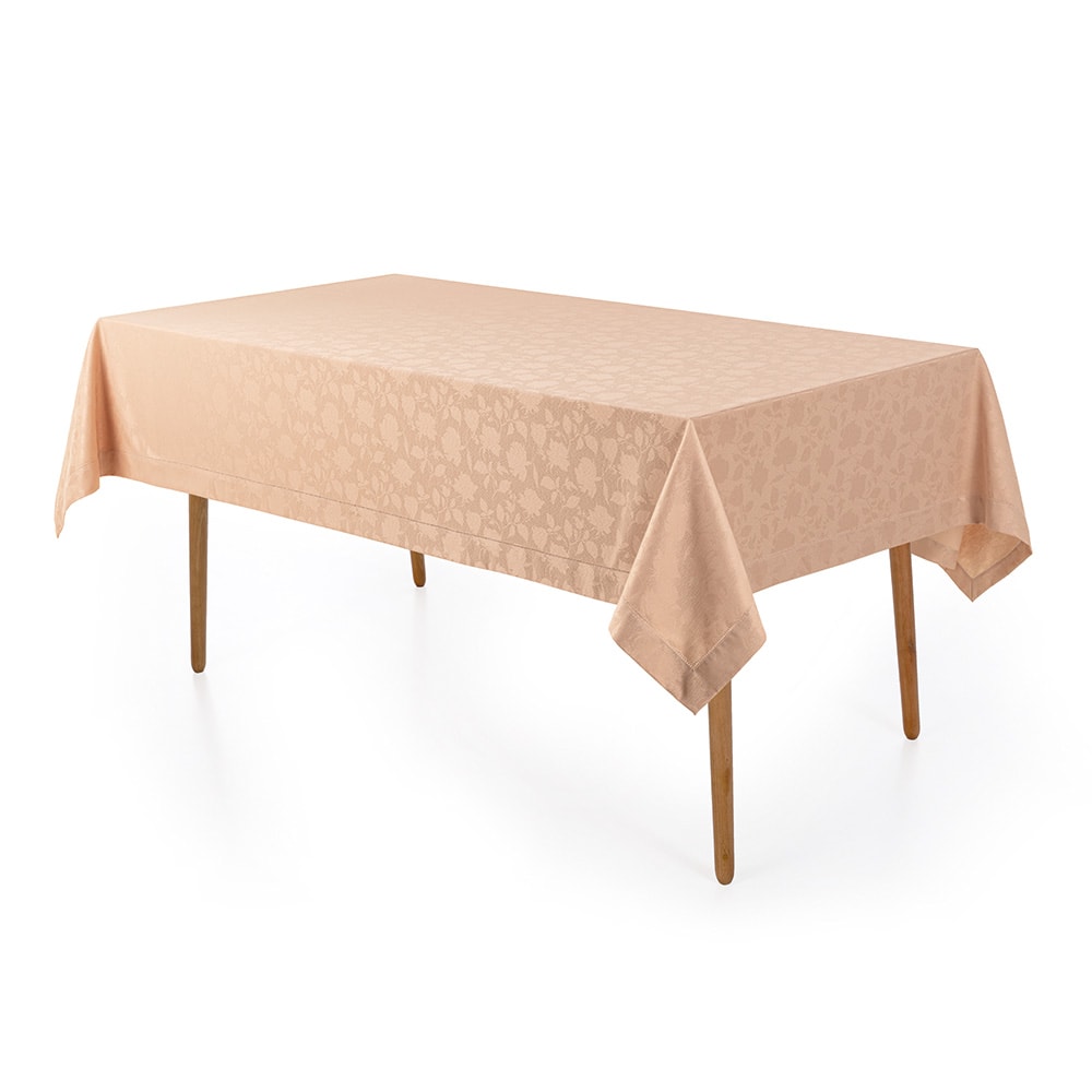 Toalha de Mesa Retangular Karsten Jacquard Celebra Easy Wash Victória 6 Lugares 1,65m x 2,20m