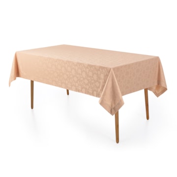 Toalha de Mesa Retangular Karsten Jacquard Celebra Easy Wash Victória 8 Lugares 1,65m x 2,70m