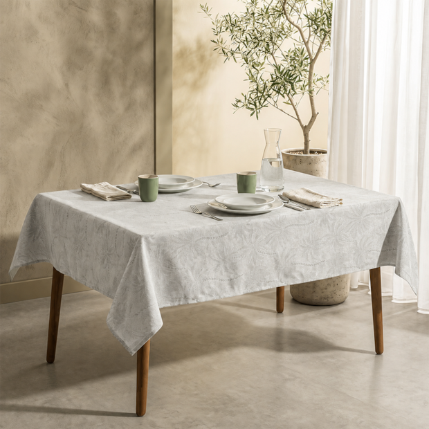 Toalha de Mesa Retangular Karsten Jacquard Sempre Limpa Bali 12 Lugares 1,60m x 3,20m