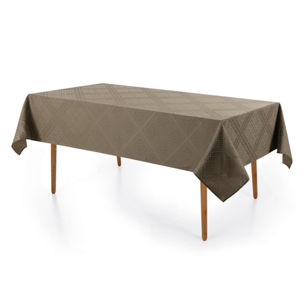 Toalha de Mesa Retangular Karsten Jacquard Sempre Limpa Beamon 12 Lugares 1,60m x 3,20m