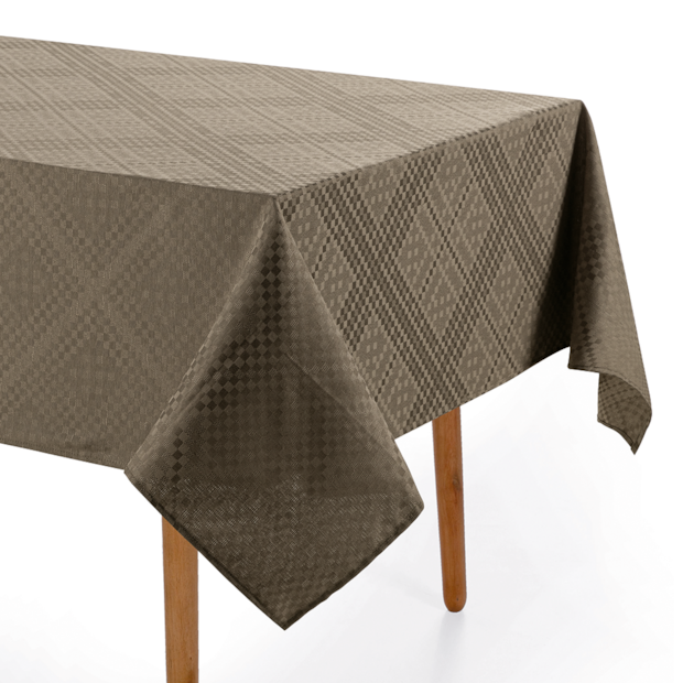 Toalha de Mesa Retangular Karsten Jacquard Sempre Limpa Beamon 12 Lugares 1,60m x 3,20m