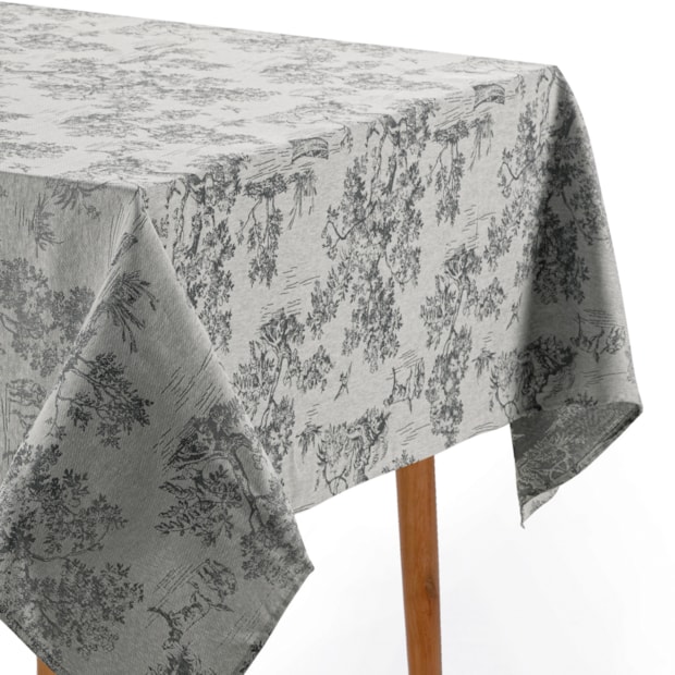 Toalha de Mesa Retangular Karsten Jacquard Sempre Limpa Grazia 12 Lugares 1,60m x 3,20m