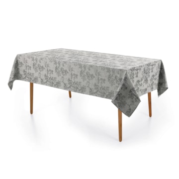Toalha de Mesa Retangular Karsten Jacquard Sempre Limpa Grazia 6 Lugares 1,60m x 2,20m