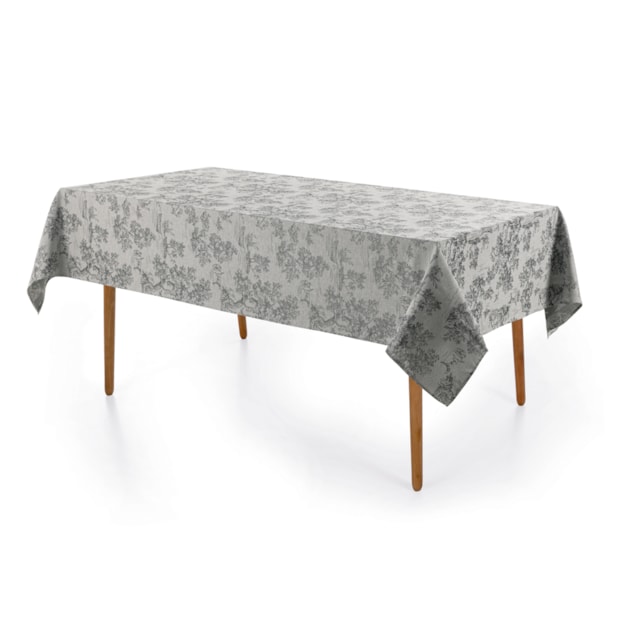 Toalha de Mesa Retangular Karsten Jacquard Sempre Limpa Grazia 6 Lugares 1,60m x 2,20m