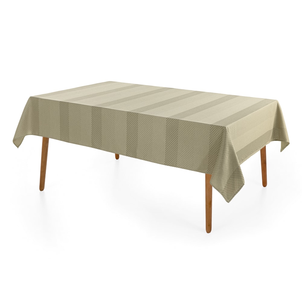 Toalha de Mesa Retangular Karsten Jacquard Sempre Limpa Oslo 12 Lugares 1,60m x 3,20m
